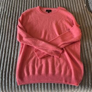 Men’s Clubroom Cashmere Sweater in Coral Pink